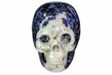 Polished Sodalite Skull #112186-1